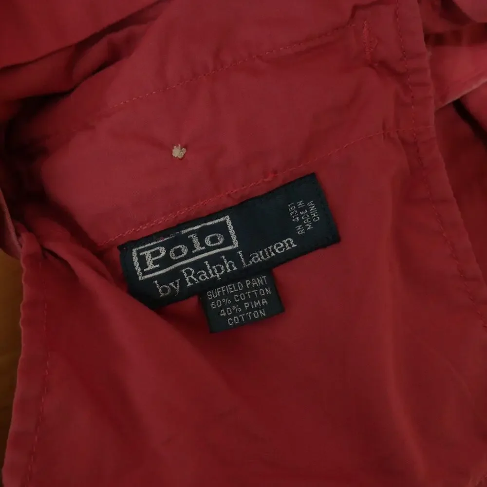 Polo Ralph Lauren Suffield Pant 30 30 Chinos Pink Red New England Preppy‎ Summer